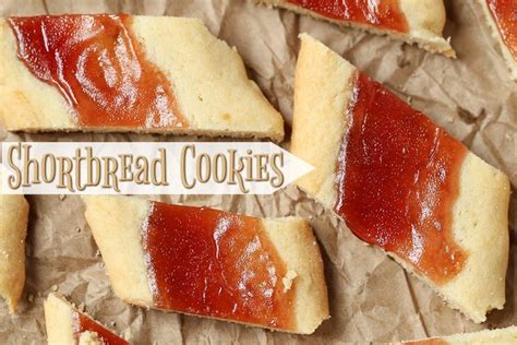 Melt In Your Mouth Shortbread Cookies Log With Jam Center