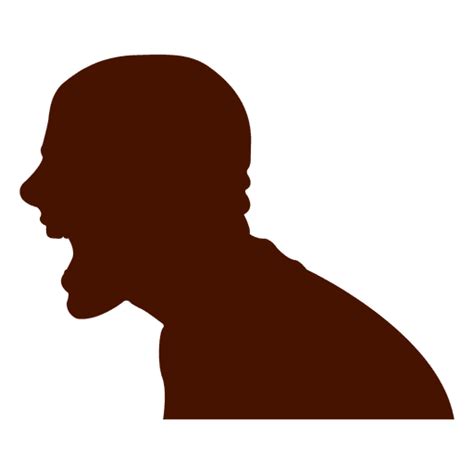 Man Shouting Profile Transparent Png Svg Vector File