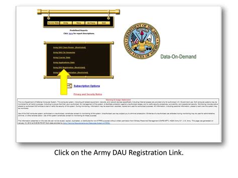 Ppt Army Dau Registration Reports Powerpoint Presentation Free