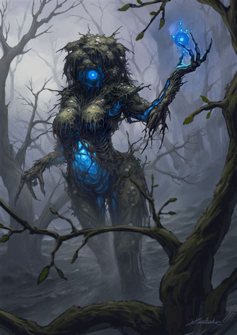 Swamp Treefolk Kohei Hayama Creature Concept Art Fantasy Creatures