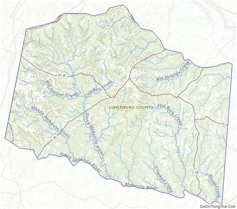 Topographic Map Of Lunenburg County Virginia Lunenburg Map