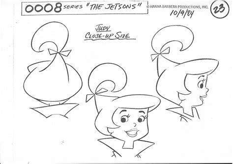 Lot Of 4 The Jetsons Model Sheets Judy Hanna Barbera 1091984 Uf Xerox
