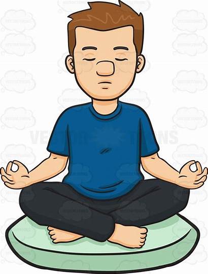 Cartoon Clipart Meditation Meditating Vectortoons Yoga Woman