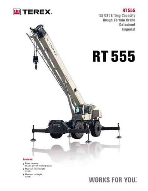 Terex Rt555 Load Chart And Specification Cranepedia