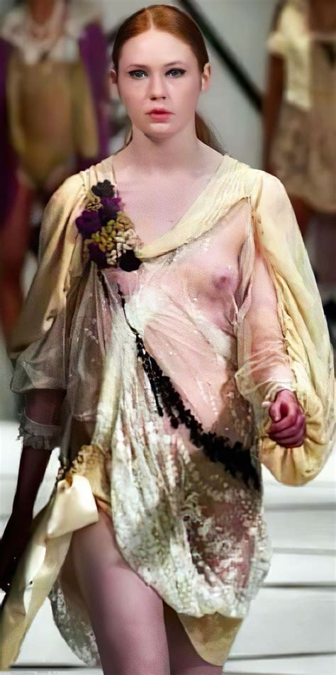Karen Gillan Shows Off Her Nude Tits In A See Through Dress Photos