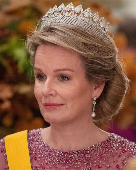 Queen Mathilde at the state banquet during the state visit to ...