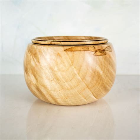 Ambrosia Curly Maple Wood Bowl Clotilde A Hand Turned Decorative Wood
