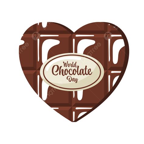 World Chocolate Day Vector Design Images Little Dark Chocolate Heart