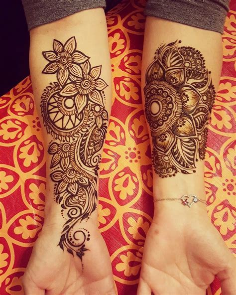 Henna can also refer to the temporary body art resulting from the staining of the skin from the dyes. Idea by Ayyari Henna on My Henna Designs | Henna arm ...