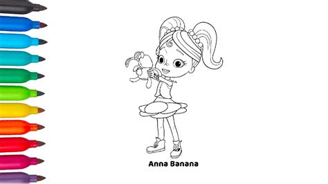 Rainbow Rangers Anna Banana | Coloring book | Радужные рейнджеры Анна