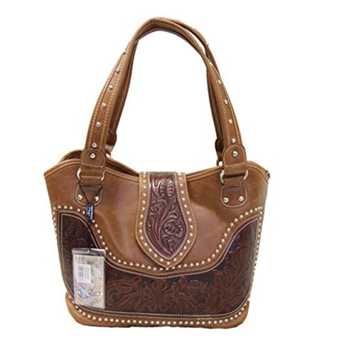 Montana West Tooled Leather Concealed Carry Handgun Handbag Ebay