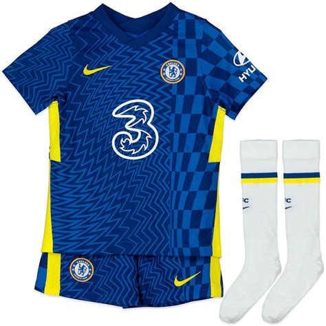 Chelsea Kids Home Kit 202122 Official Nike Outfit