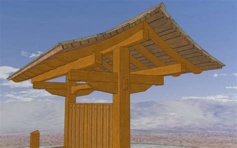 Japanese Roofed Entry Gate Plans Woods Shop Creative Builders