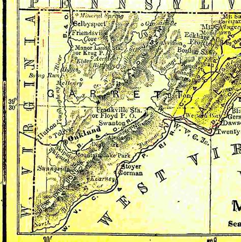 Garrett County Map 1892