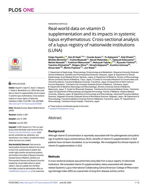 Pdf Real World Data On Vitamin D Supplementation And Its Impacts In