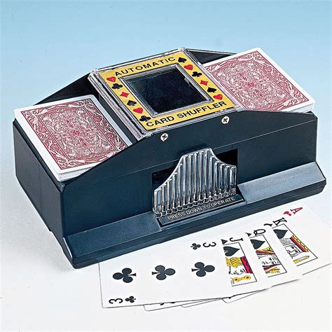 Need 4 * c batteries (not included). Buy Amazing Automatic Card Shuffler at Bits and Pieces