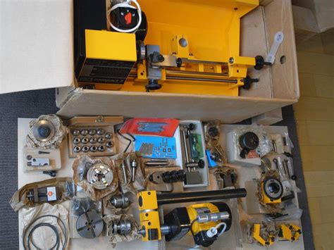 Capacity 2.56 x 13.78 (65 mm x 350 mm) with 6 spindle speeds from 200 to 2400 rpm. Emco Compact 5 with Milling Attachment and Accessories ...