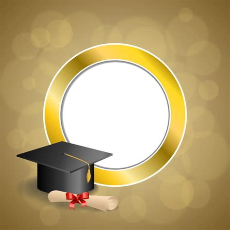 Education Diploma With Graduation Cap And Abstract Background Vector