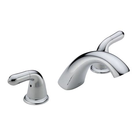 Stainless steel widespread three side handles bathtub faucet cold and hot water. Faucet.com | T2730-LHP in Chrome by Delta