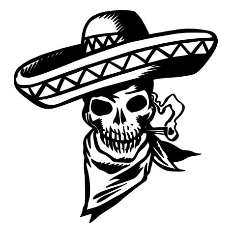 Mexican Skull With Sombrero 20 Day Of The Dead Apparel Designs Dia De
