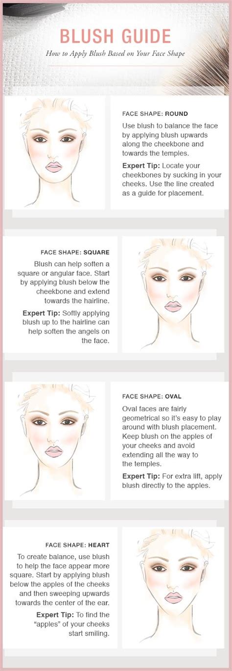 Blush Placement By Face Shape Blusher Tips Blusher Makeup Skin Makeup Makeup Brush Oval Face