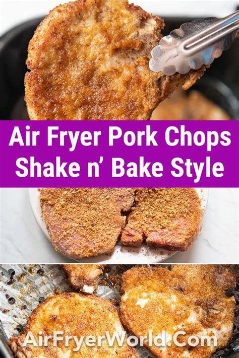Air Fryer Crispy Pork Chops Shake N Bake Style Air Fryer World