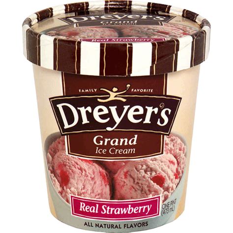 Dreyers Grand Ice Cream Real Strawberry Frozen Foods Baeslers Market