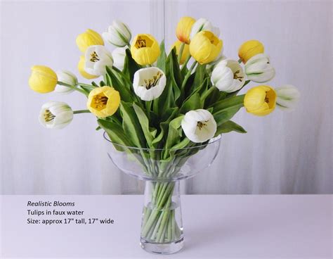 And that's precisely why i love the new breed of faux flower blooms so much. Tulip/tulips, FAUX WATER, silk/artificial, LARGE, floral ...