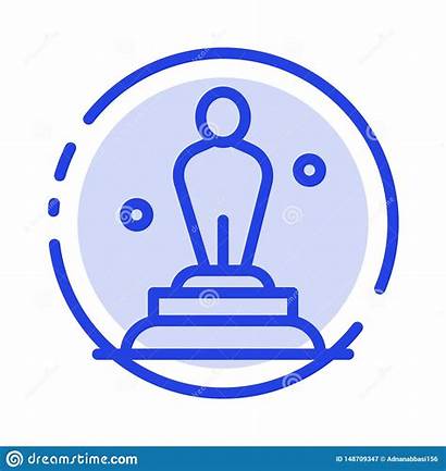 Line Dotted Trophy Oscar Statue Award Academy