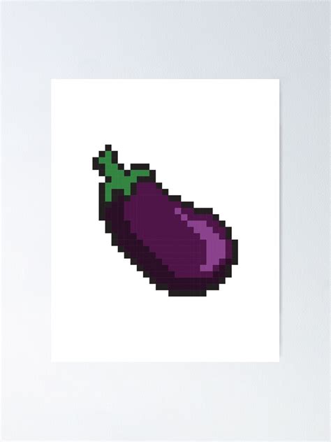Halloween Purple Eggplant Pixel Art Poster For Sale By Ad Ben Redbubble