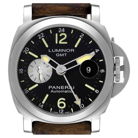 Panerai Luminor Gmt Automatic Steel Black Dial Mens Watch Pam01088 For
