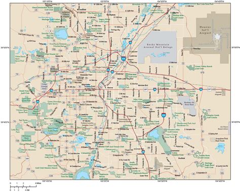 Denver Metro Wall Map By Map Resources Mapsales