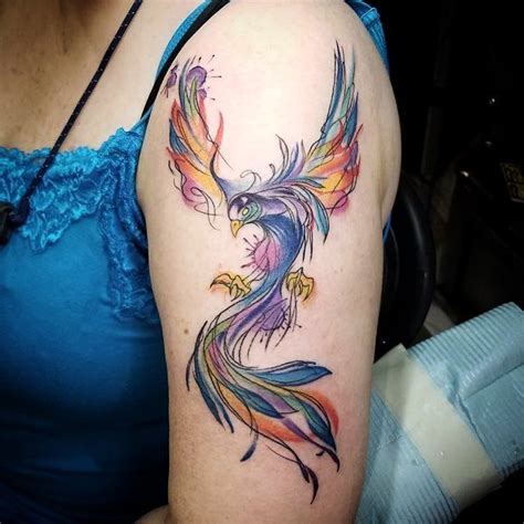Beautiful Little Watercolor Phoenix By Christian Masot Christianmasot