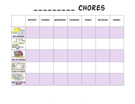 Preschool Chores Reward Chart 2019 Educative Printable Preschool