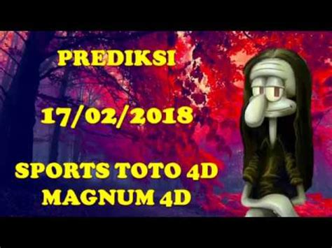 We want our customers to have some fun playing our games. PREDIKSI SPORTS TOTO 4D & MAGNUM 4D 17/02/2018 - YouTube