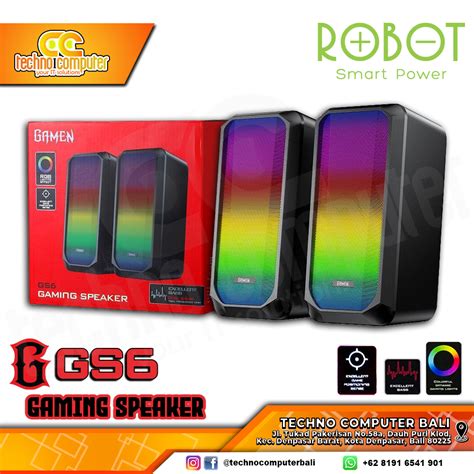 Speaker Robot Gamen Gs6 Rgb Stereo Gaming Speaker With Rgb