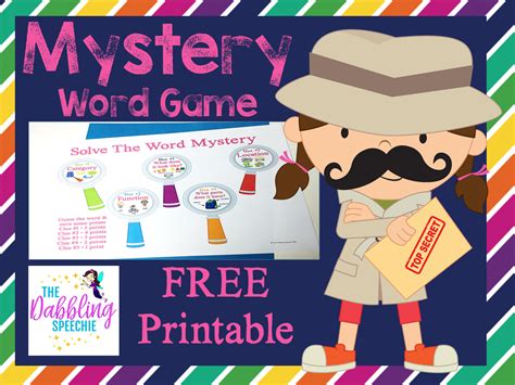 A murder mystery set under the sea, with 16 highschool students trapped in a game of life and death. Mystery Word Game Your Kids Will Love - thedabblingspeechie