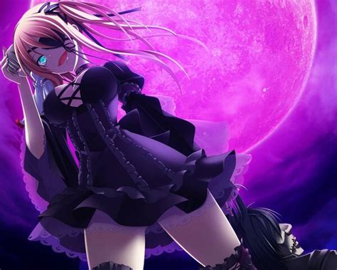 Purple Moon Anime Wallpaper Download To Your Mobile From Phoneky