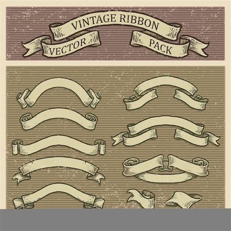 Premium Vector Retro Banner Set Vintage Ribbon Collection