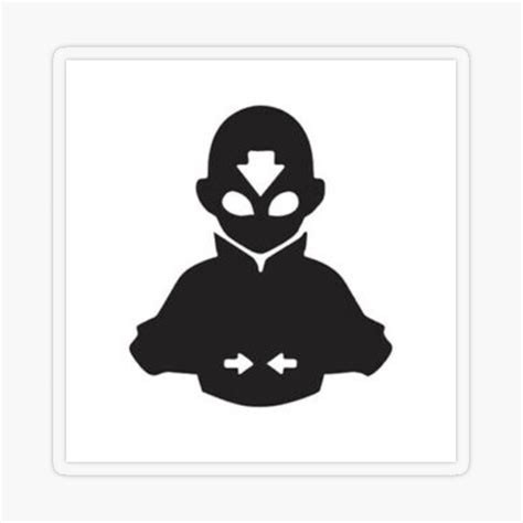 Avatar The Last Airbender Aang Silhouette Avatar State Sticker By
