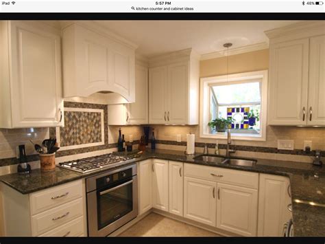 ← queen size bedroom sets 2. White with dark Quartz | Antique white kitchen cabinets, Antique white kitchen, Brown granite ...