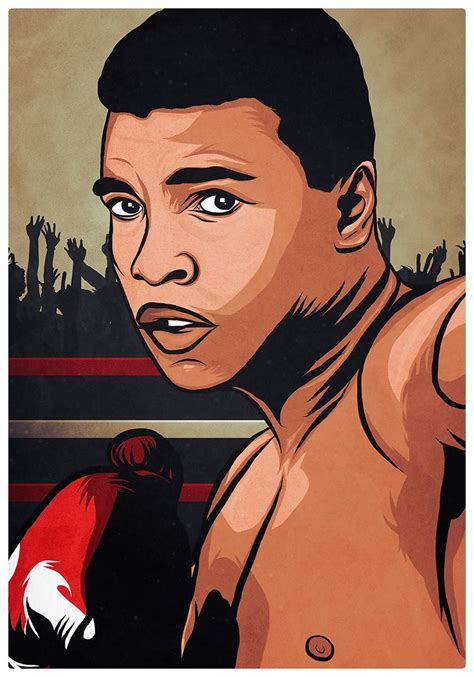 Muhammad Ali Poster On Behance Mohamed Ali Cartoon Strip Cartoon