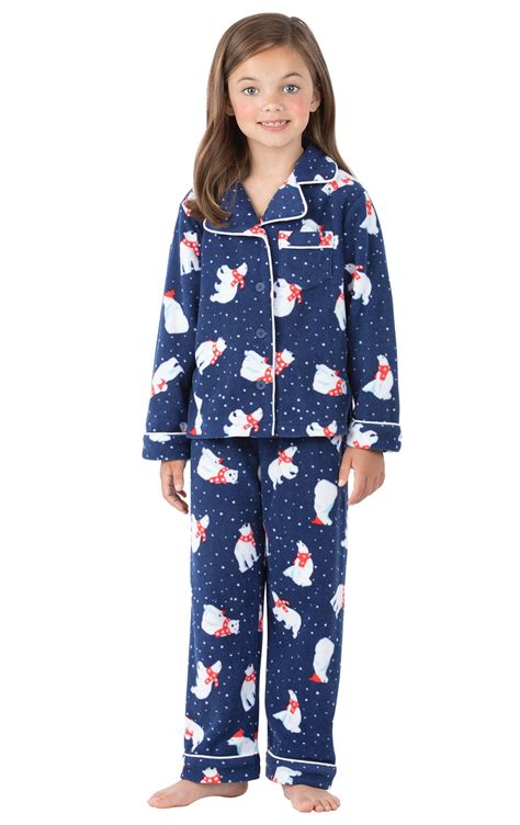 Polar Bear Fleece Girls Pajamas In Girls Pajamas And Onesies Size 6 14