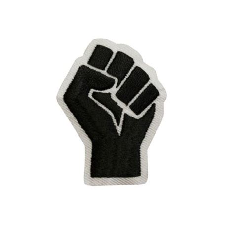 Black Power Fist Embroidered Iron On Patch Blm Black Lives Matter 106