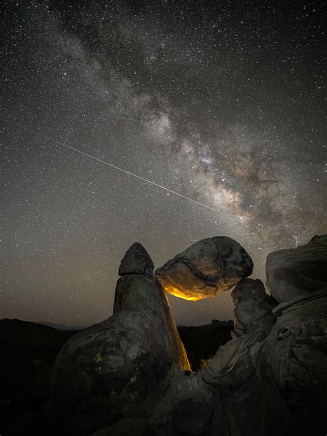 Milky Way Over Balanced Rock T Kahler Photography