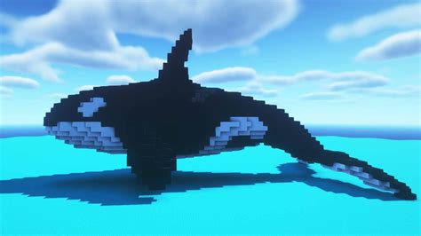 Orca Whale Minecraft Block By Block Tutorial Rina The Orca Youtube