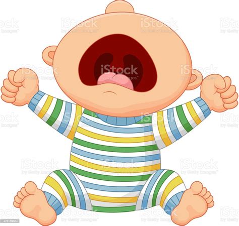 Cartoon Baby Boy Crying Stock Vector Art And More Images Of 2015