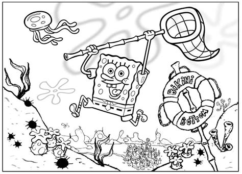 Nickelodeon Coloring Pages Spongebob Squarepants