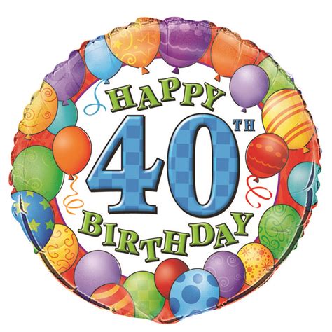 Happy 40th Birthday Mylar Balloon Partys R Us Feliz Cumpleaños
