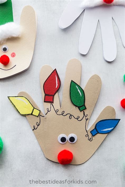 This handprint christmas tree is the perfect card idea for kids to make! Christmas Handprint Cards - The Best Ideas for Kids